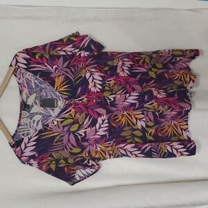 NWT TORRID Multi Color Leaves Lenny Tiered Top Size 2=2X 18/20